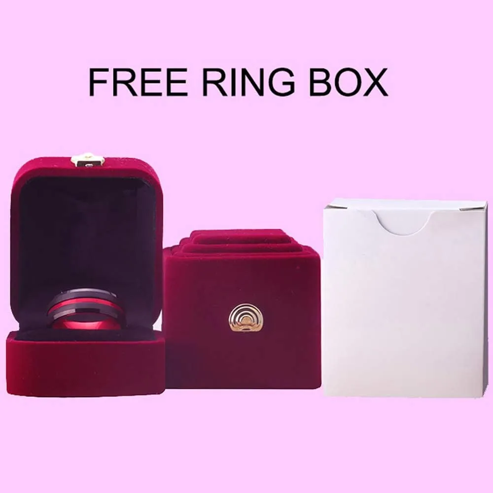Tungsten Rings for Men Wedding Band Deer Antler Inlaid Rose Gold Bevel Vikings Hunting Band - Free Customized Ring