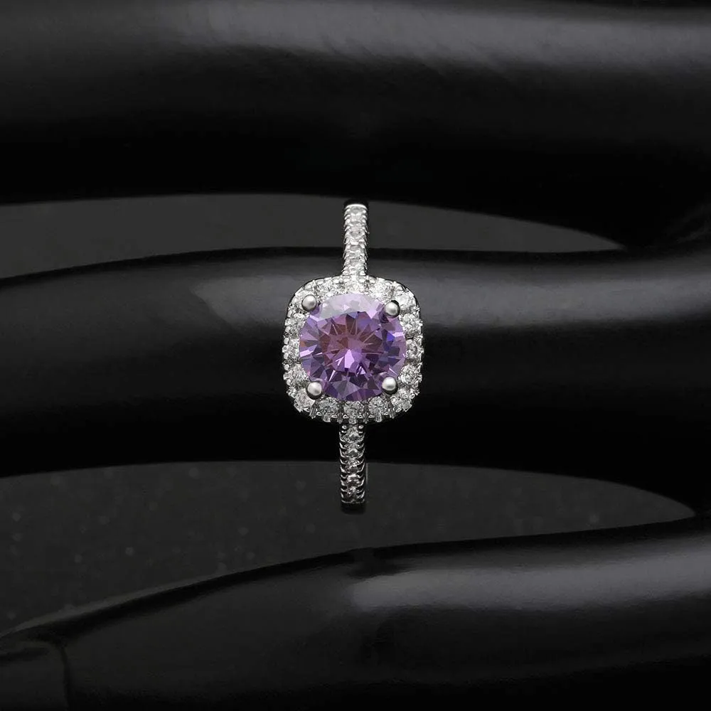 UFOORO Rings for Women, Promise Rings for Her, Christmas Gifts, Engagement Rings for Women Solitaire Crystal Wedding Rings for Her Fake Diamond Ring Christmas Gifts for Her