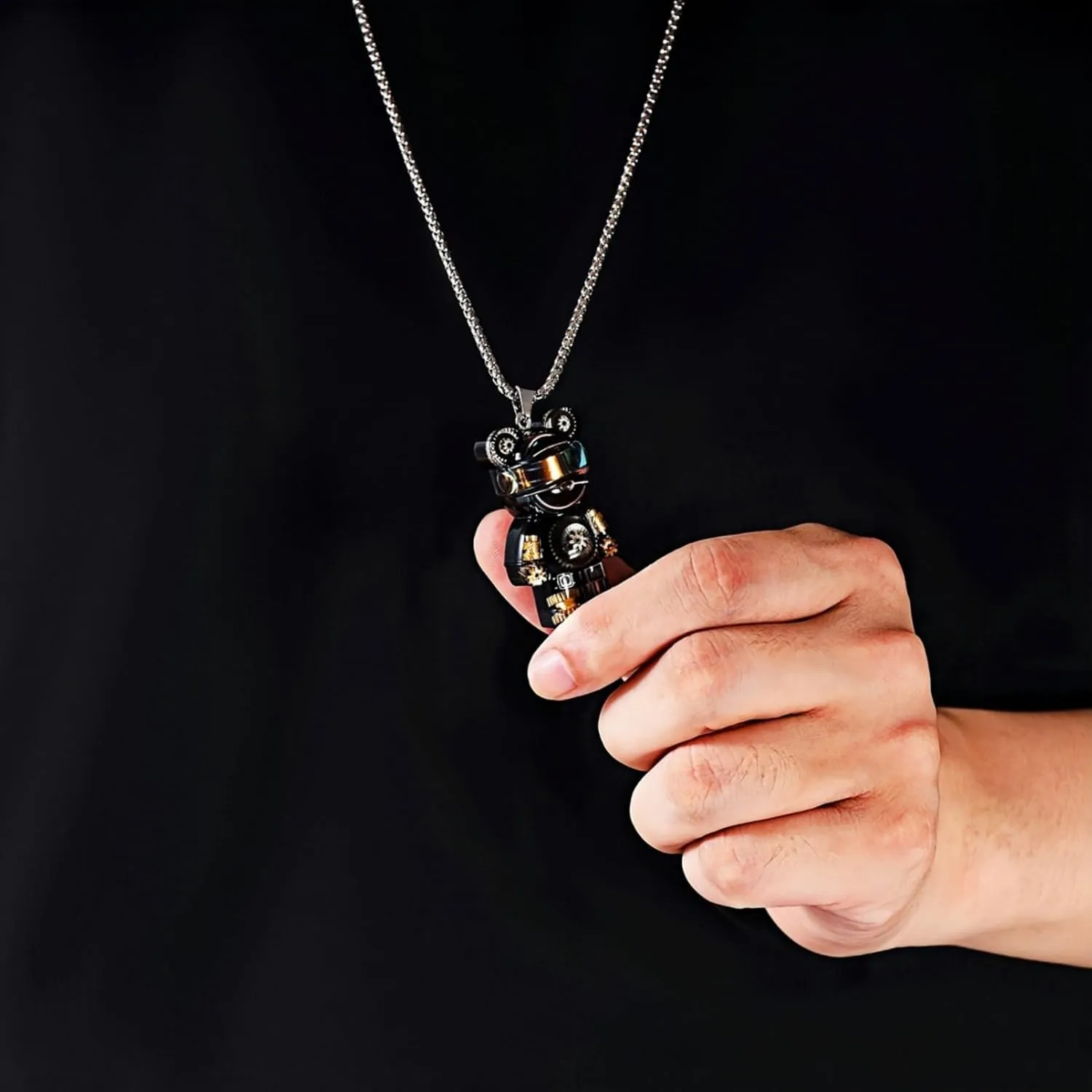 Unique Bear Necklace - Handcrafted Original Design Pendant - Perfect Steampunk Jewelry Gift for Men & Women in Elegant Box
