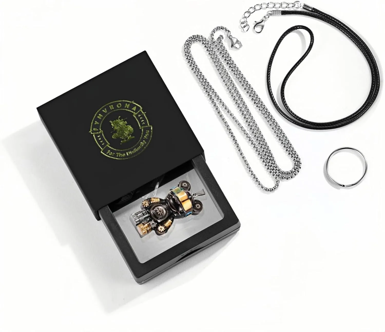 Unique Bear Necklace - Handcrafted Original Design Pendant - Perfect Steampunk Jewelry Gift for Men & Women in Elegant Box