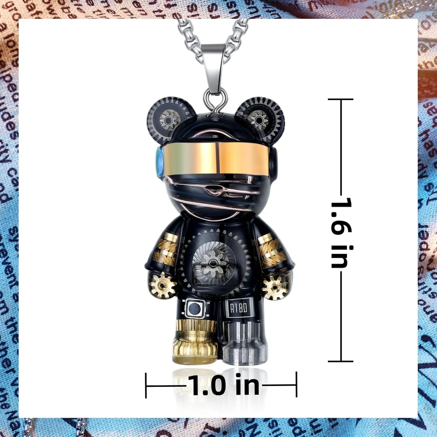 Unique Bear Necklace - Handcrafted Original Design Pendant - Perfect Steampunk Jewelry Gift for Men & Women in Elegant Box