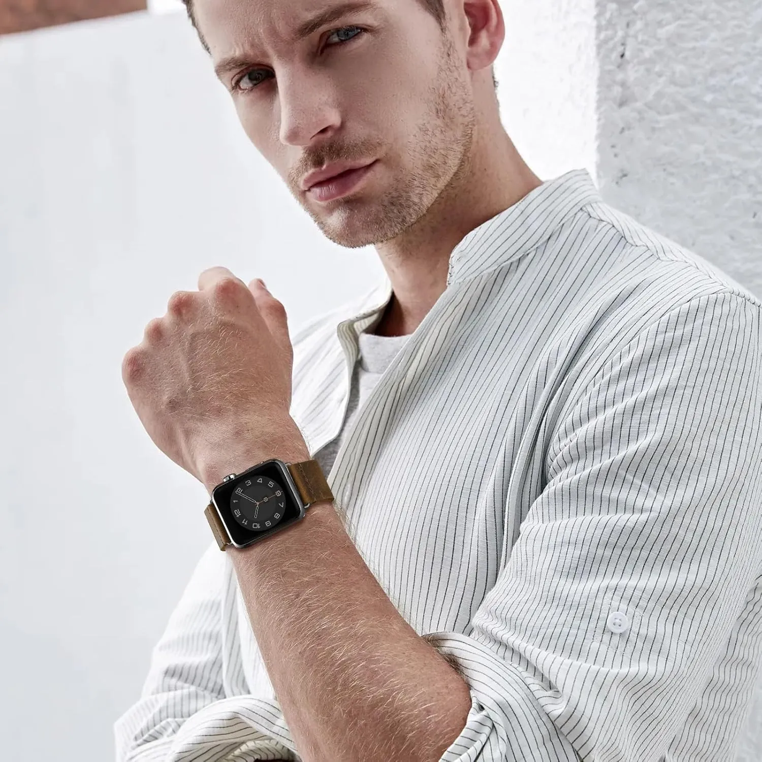 Vintage Leather Bands Compatible with Apple Watch Band 38mm 40mm 41mm 42mm 44mm 45mm 46mm 49mm,Genuine Leather Retro Strap Compatible for Men Women iWatch Ultra SE Series 10/9/8/7/6/5/4/3/2/1