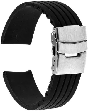 watch strap 17mm 18mm 19mm 20mm 21mm 22mm 23mm 24mm universal silicone rubber watchband stainless steel buckle watch band resin strap