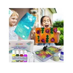 Water Marble Painting Kit for Kids | Instant Water Paints | Includes NO Waiting Time Marbling Paint Liquid