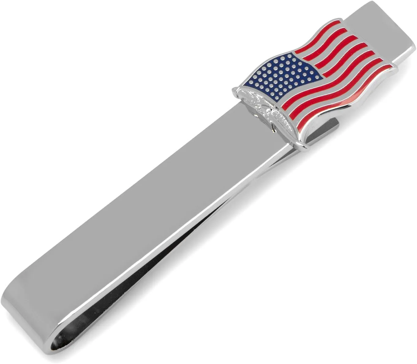 Waving American Flag Tie Bar