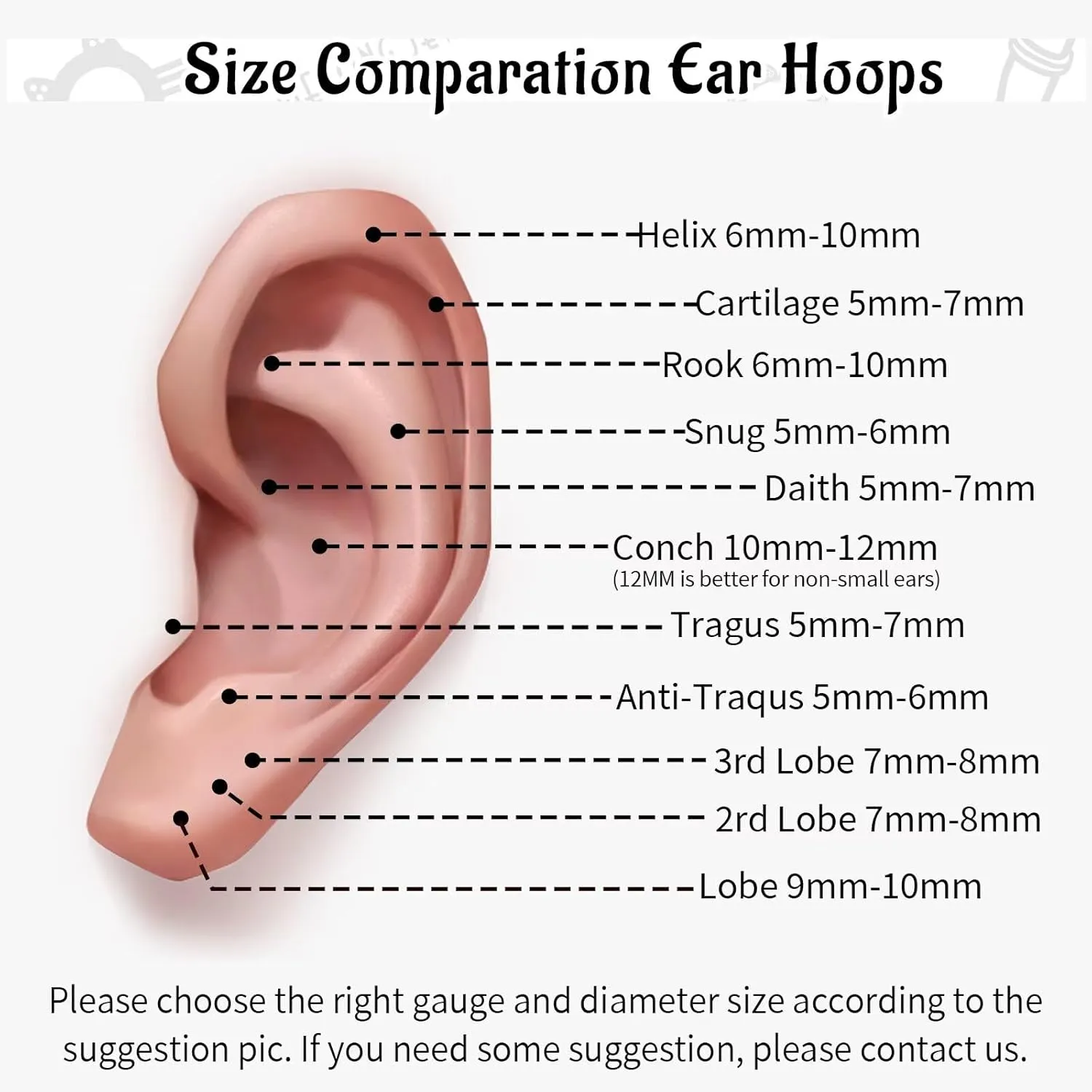 WBRWP G23 Titanium Conch Piercing Jewelry Set: 16G 8mm/10mm/12mm Double/Triple Hoop Nose Septum Rings Hypoallergenic Hinged Segment Clicker Helix Cartilage Conch Earrings