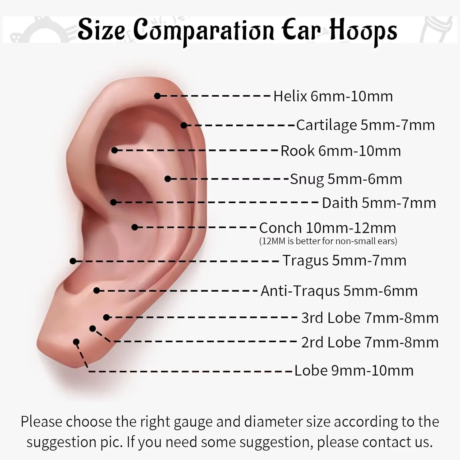 WBRWP G23 Titanium Conch Piercing Jewelry Set: 16G 8mm/10mm/12mm Double/Triple Hoop Nose Septum Rings Hypoallergenic Hinged Segment Clicker Helix Cartilage Conch Earrings
