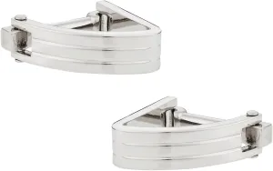 Wedge Wrap Around Cufflinks with Travel Presentation Gift Box