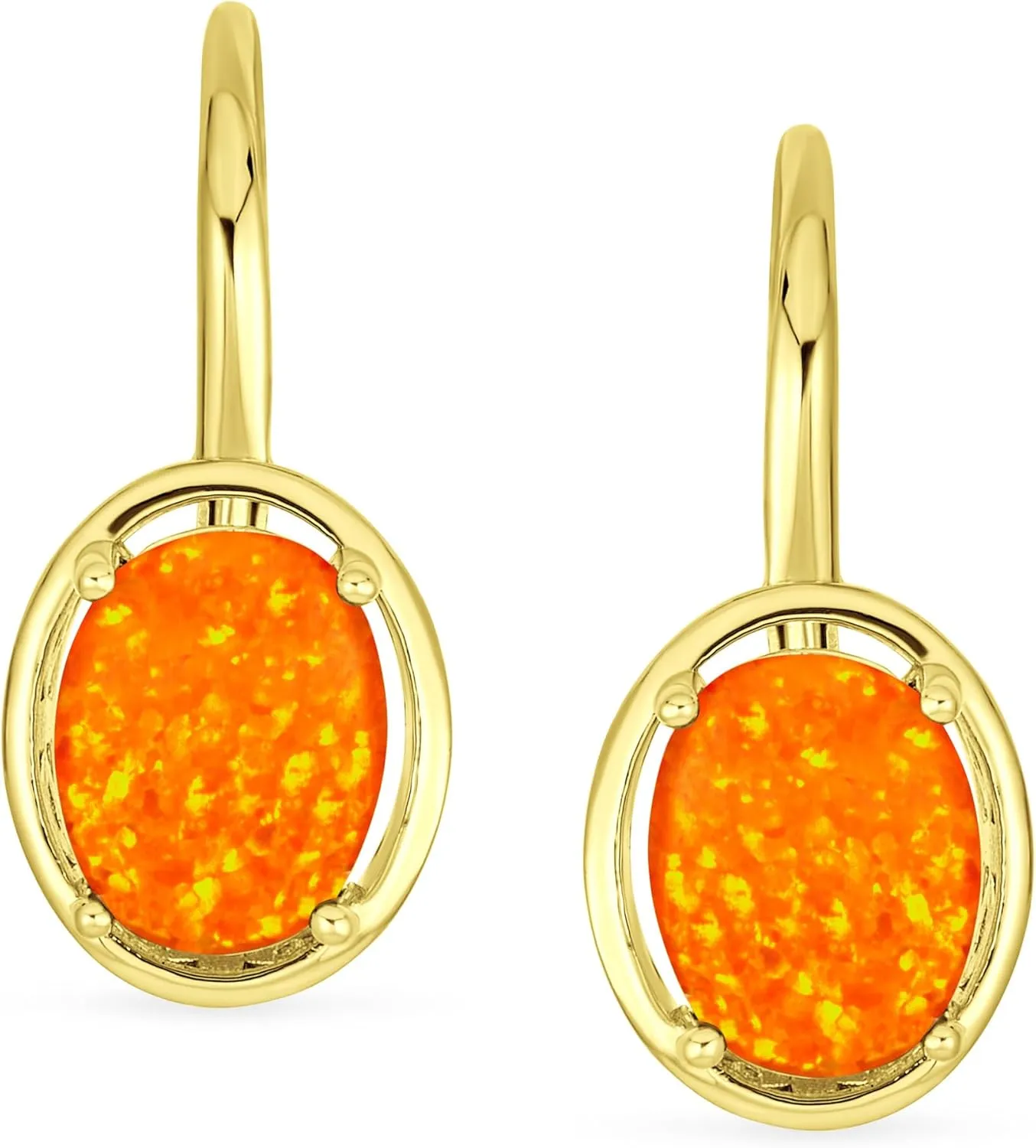 Western Style Onyx Turquoise Jade Milgrain Cable Edge Oval 5CT Gemstone Drop Earrings For Women Hinge Lever Back 14K Yellow Gold Plated .925 Sterling Silver