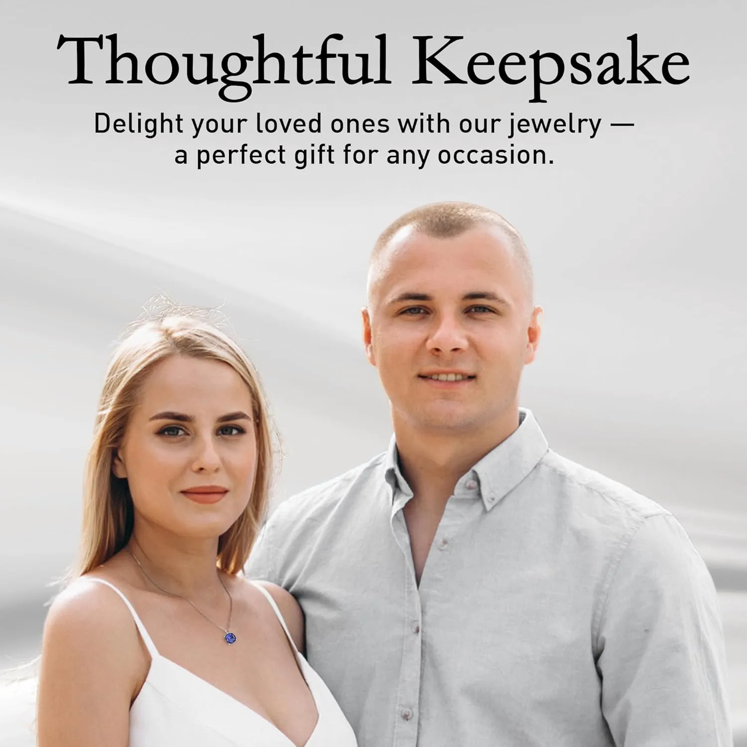 Women's 14k White Yellow Gold Necklace Birthstone Fine Jewelry Hanging Pendant Necklaces Sparkling Prong Sterling Silver Chain with Cushion Shape Gemstone Jewelry Gift