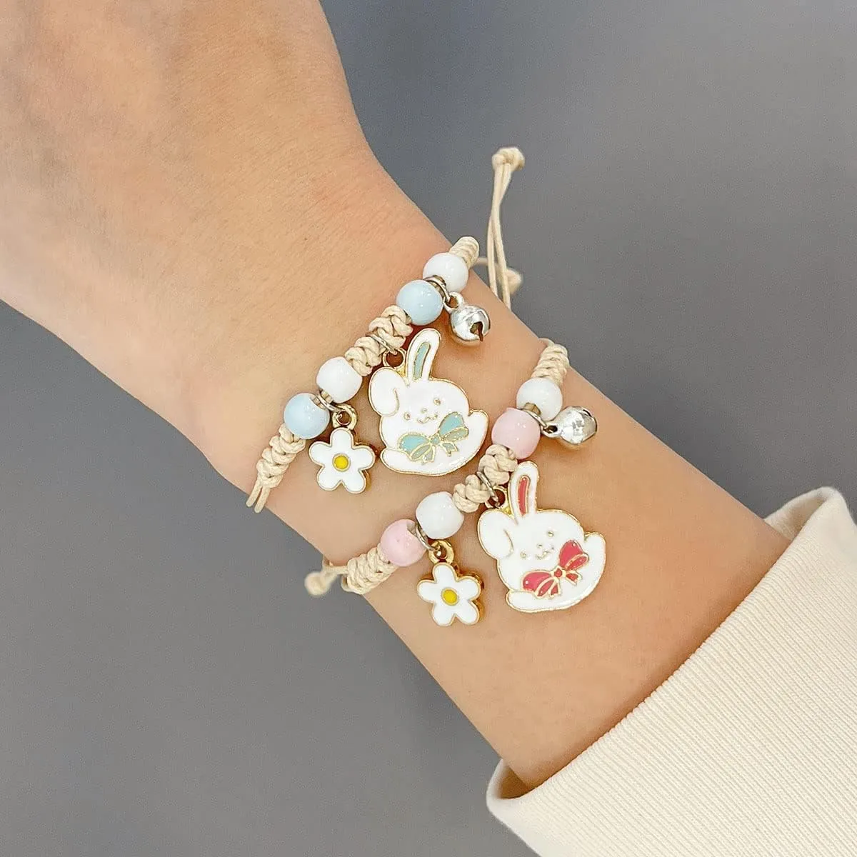 Wrapables Friendship Beaded Enamel Charm Bracelet