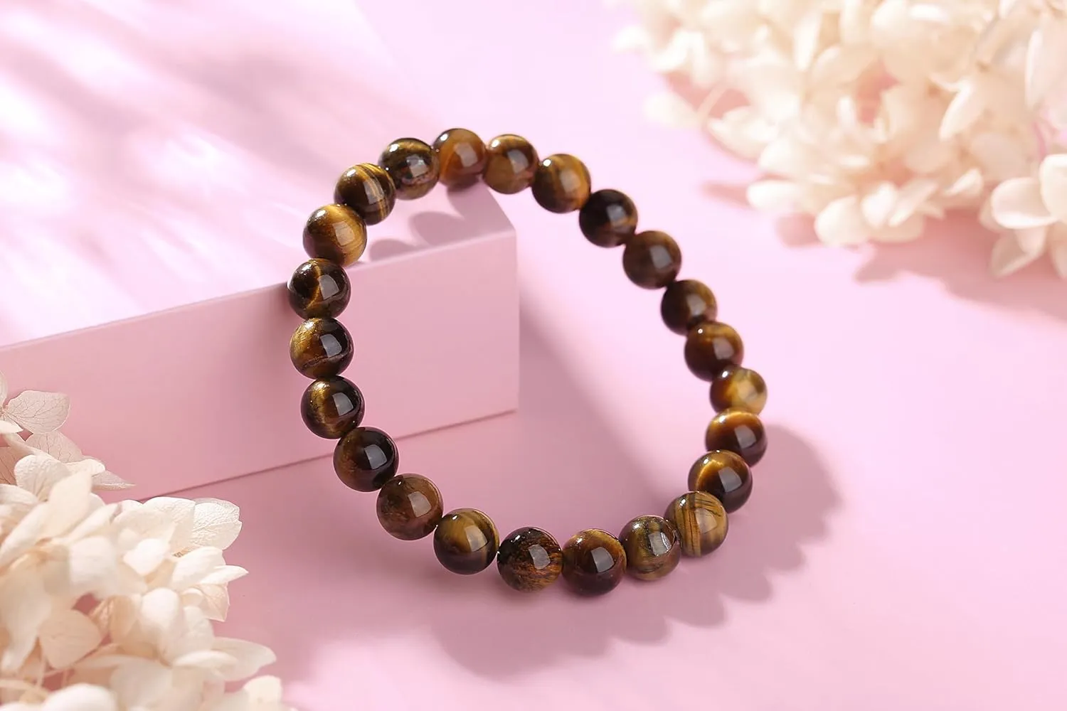 XIANNVXI Crystal Bracelet for Women Men 8 mm Natural Stone Beaded Bracelets Cat Bracelets Cross Bracelets Heart Bracelelt Jewelry for Women Birthday Gifts Stretch Bracelet