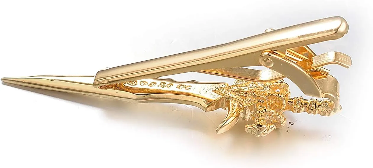 Yoursfs Personalised Novelty Tie Clips for Men Knife Sword Tie Bar Unique Cool Tie Pin for Men's Jewelry Gift