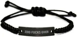 Zero Fucks Given Bracelet, Friendship Bracelet, Rude Bracelets, Jewelry for Him, Best Friend Bracelet, Christmas Birthday