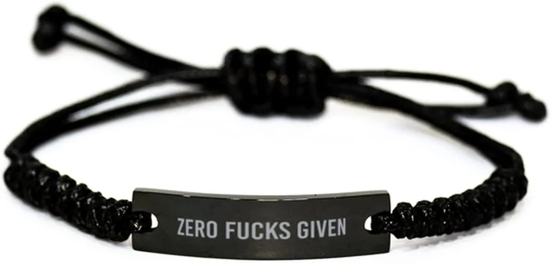 Zero Fucks Given Bracelet, Friendship Bracelet, Rude Bracelets, Jewelry for Him, Best Friend Bracelet, Christmas Birthday
